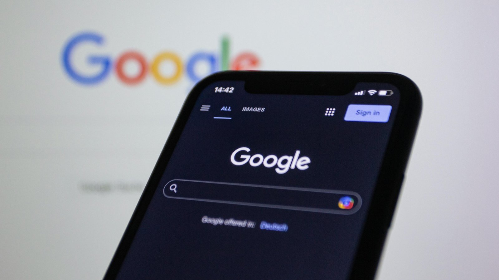 Bild, welches die Google Suche zeigt.